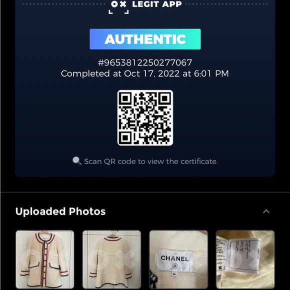 CHANEL 18B WOOL TWEED JACKET 36FR ECRU/ WHITE - Picture 16 of 16